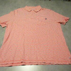 Vineyard Vines Polo Shirt Mens Extra Large Red White Striped cotton